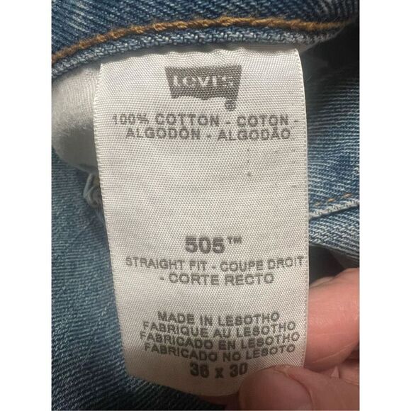 Levi Mens 505 Regular Straight Fit Sz 36/30 - Picture 4 of 6